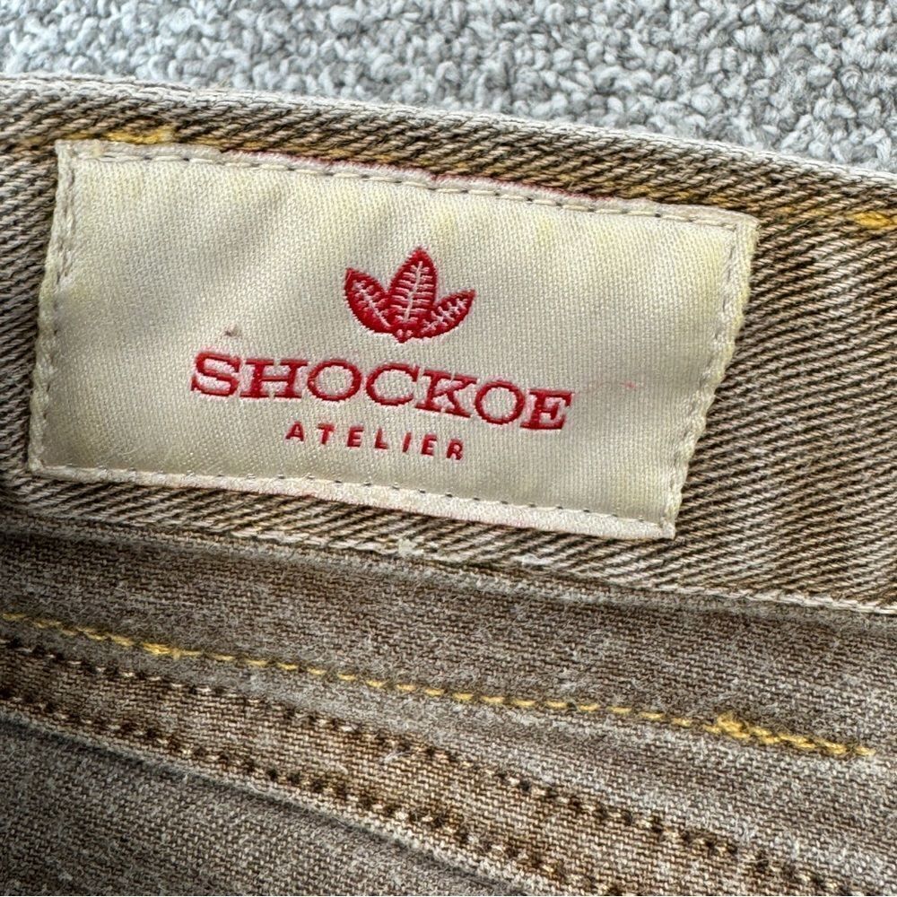 Shockoe Atelier Jeans Men‎ 29 Slim Earthwood Button Fly Straight  Taupe Beige - Picture 8 of 11